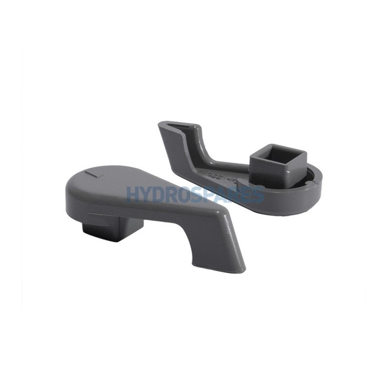 Top Access Control Valve 1" Handle Grey - Notched