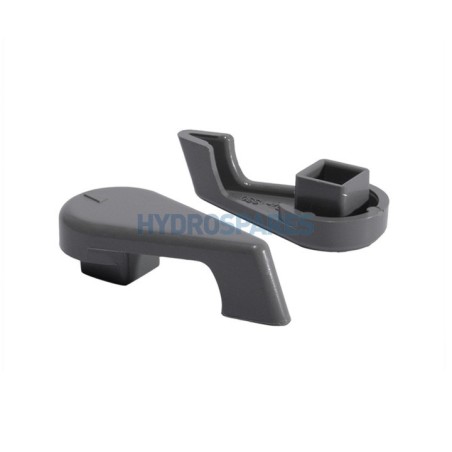 Top Access Control Valve 1" Handle Grey - Notched