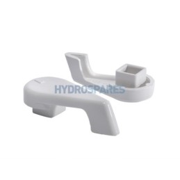 Top Access Control Valve 1" Handle White - Notched