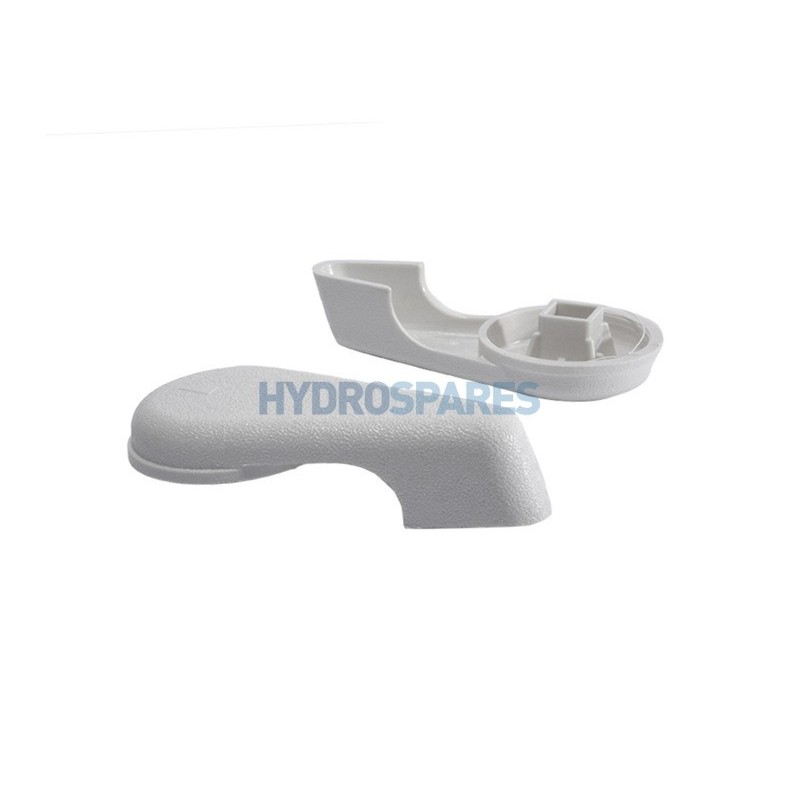 Top Access Control Valve 2" Handle White - Textured