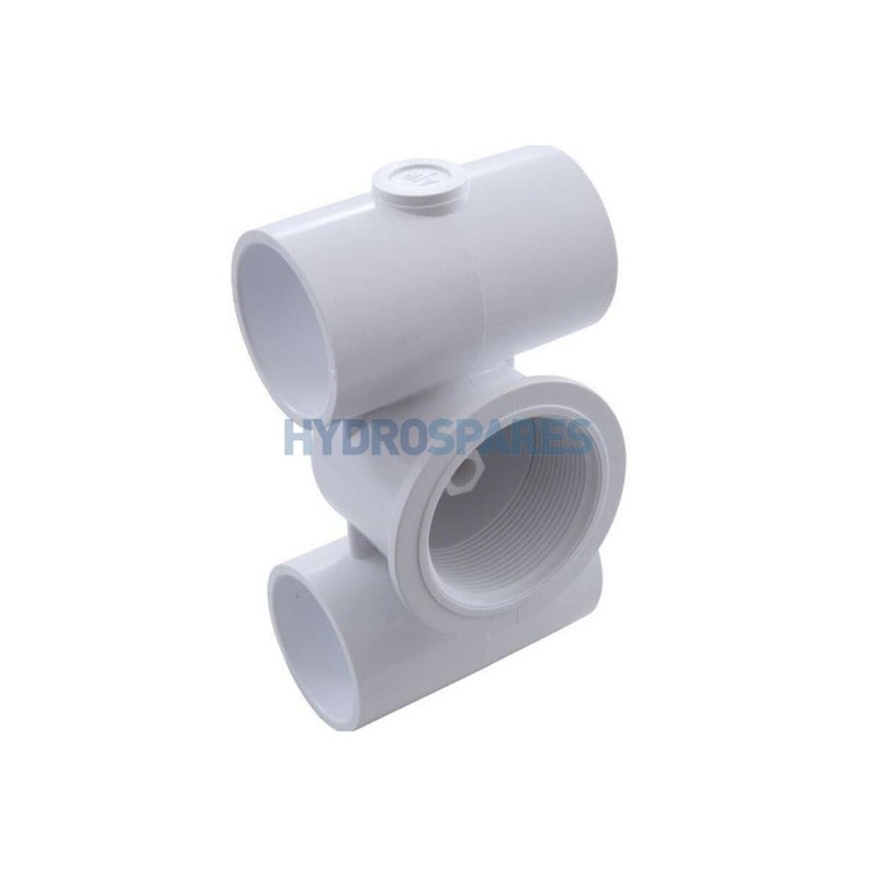 Balboa HydroJet Body 1-1/2" Air & Water - White PVC