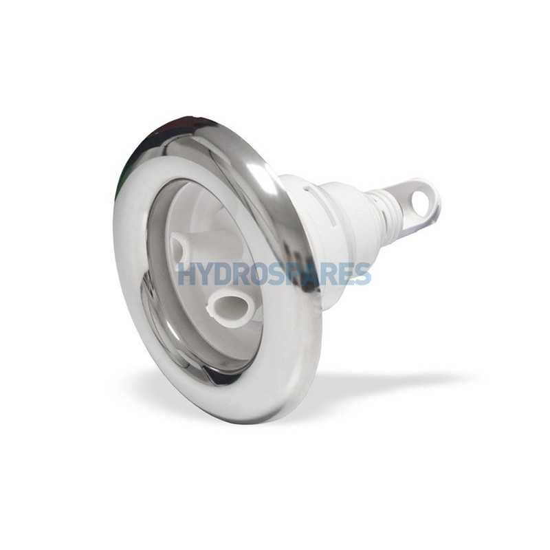 Poly Storm - 4" LF - Twin Roto - (Thread In) Stainless - White Poly Storm - 4" LF - Twin Roto - (Thread In) Stainless - White