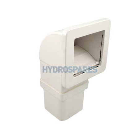 Square Spa Skimmer - 10sq. ft Filter Cartridge 1.5"S x 2" SP - White