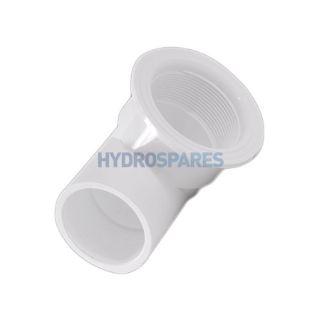 Suction Nut 90°  Elbow PVC 50mm ID x 2" OD White