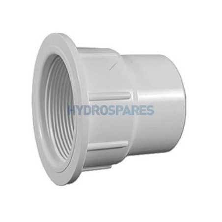 Suction Nut Straight PVC  1-1/2" ID 2" OD White