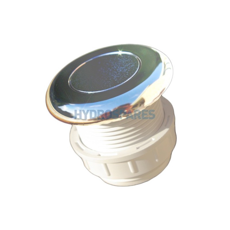 Air Button - Chrome 51mmØ (Round Edge) HoleØ 36mm