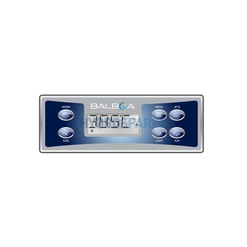 Topside Control Panel - TP500 Warm, Cool, Menu, Jets, Light, Aux