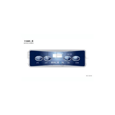 Balboa | Top Side Panel VL401 - Jets Light Cool Warm
