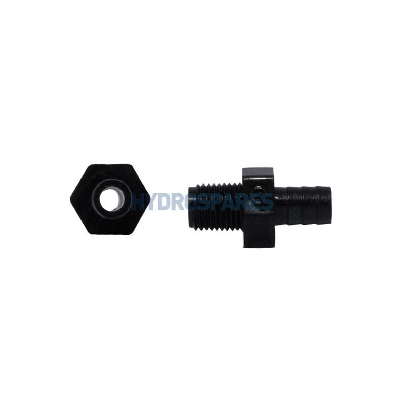 Drain Plug - Barb Adaptor (Air Bleed Valve for Pumps) 3/8" barb x 1/4"MPT (NPT)