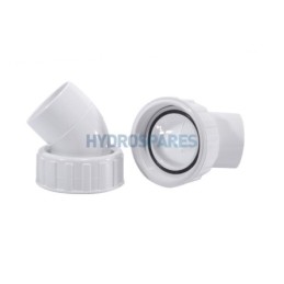 Pump Union - 2.0" PVC 2.0" Spigot - 45°