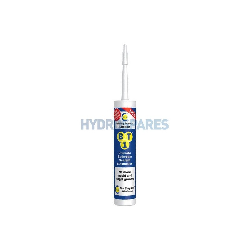 BT1 Bathroom Sealant & Adhesive WHITE - Anti Mould 290ml