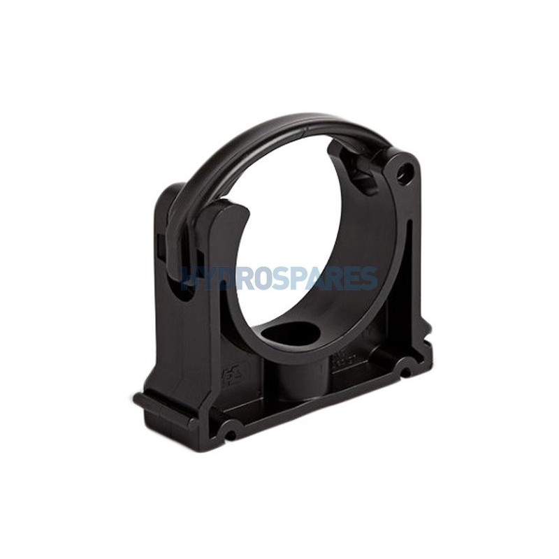 Pipe Clip - 1.5" Black - Type C with gate - P/P