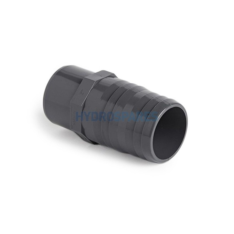 Adaptor  MET x IMP Grey, 1.5" Spg X 50mm Barb PVC