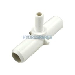 Tee - Smooth Barb  IMP White 3/4" x 3/8" x 3/4" SB PVC