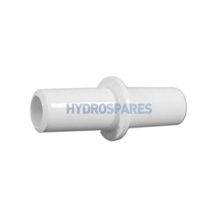 Coupler - Equal Spigot  3/4"  White - PVC - Smooth Barb