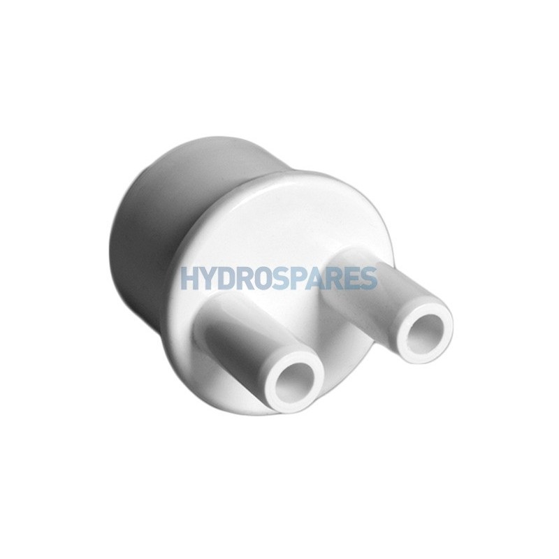 Manifold End Plug - 1.0" - 2 Barb 3/8" Smo Barb - Spigot