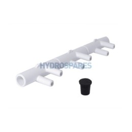 Manifold - 3/4" - 6 Barb 3/8" Smo Barb - Spigot x Spigot