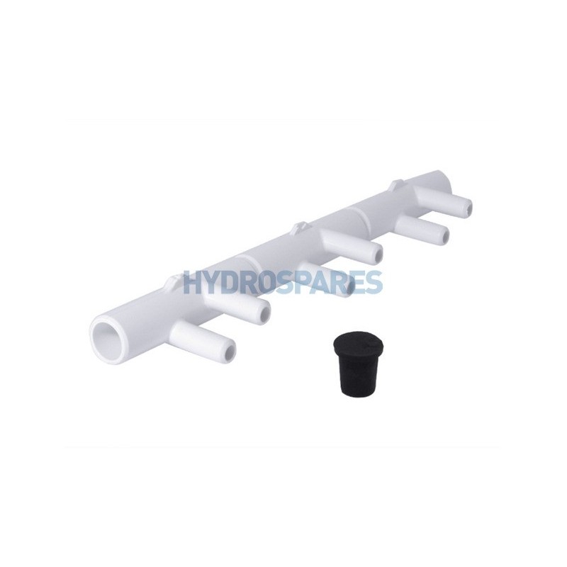 Manifold - 3/4" - 6 Barb 3/8" Smo Barb - Spigot x Spigot