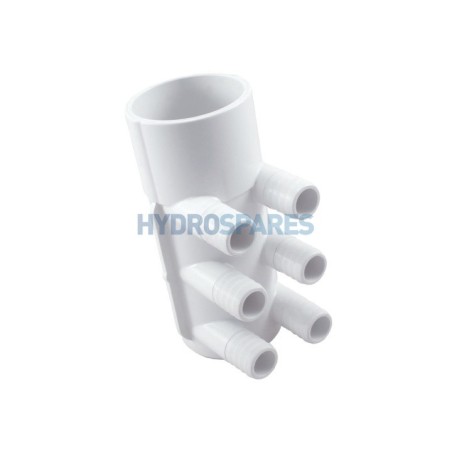 Manifold - 2.0" - 6 Barb 3/4" Rib Barb - Socket x Blind