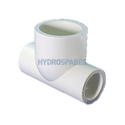 Tee - Reducing  MET White, 20mm x 20mm x 32mm PVC