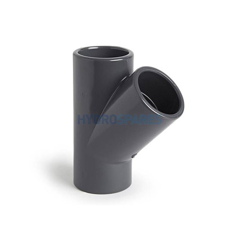 Tee - 45° Equal Wye   MET - Grey 32mm - PVC