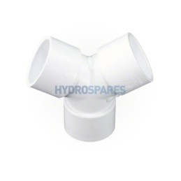 Tee - 120° Equal Wye  IMP - White 1.5" - PVC