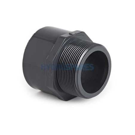 Adaptor - Plain x Threaded  IMP Grey 2"/1.5" (MxF) x 1.5" BSP (M) PVC