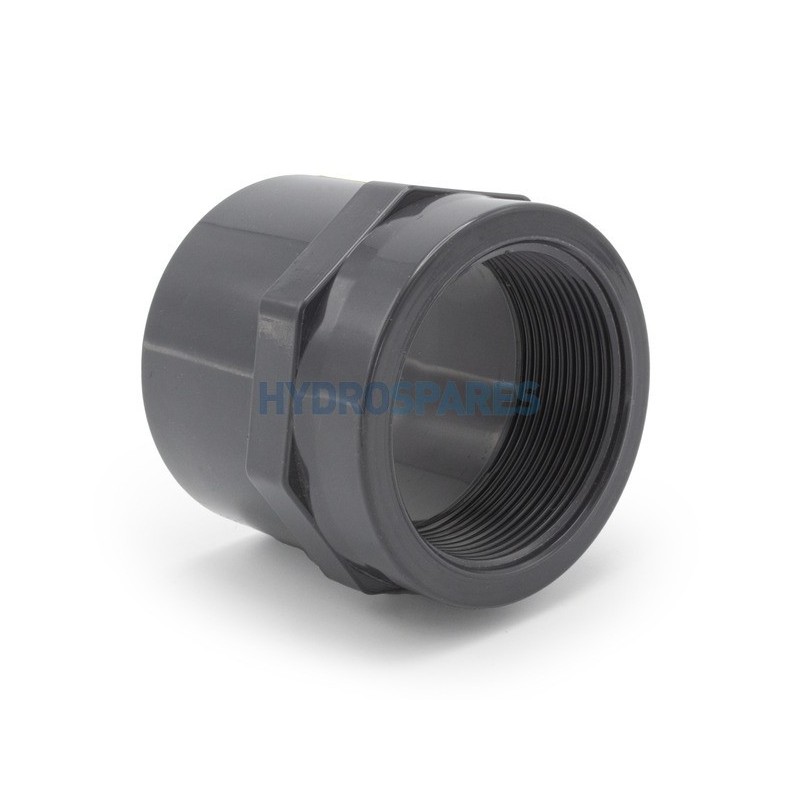 Adaptor - Plain/Threaded  IMP   Grey 2"ID x 2" OD x 2" BSP Socket PVC