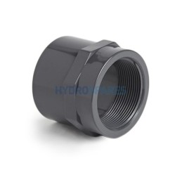 Adaptor - Plain x Threaded  MET Grey 3/4" M x 3/4"BSP Fem PVC