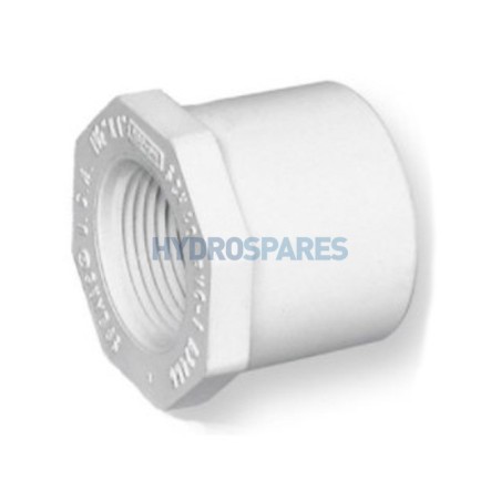 Reducer - Plain/Threaded  2" x 1" Plain Spigot x NPT Female Thread