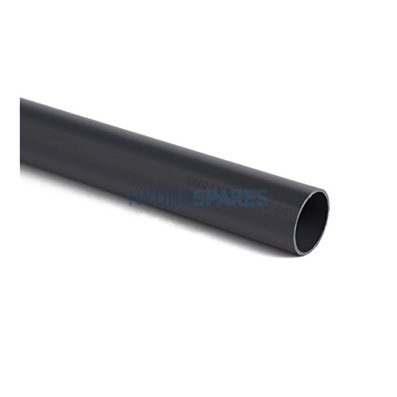 75mm Rigid PVC Pipe Class C Grey 1m 9Bar