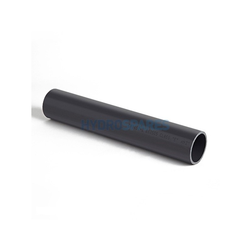 1/2" Rigid PVC Pipe Class E Grey 2m 15Bar