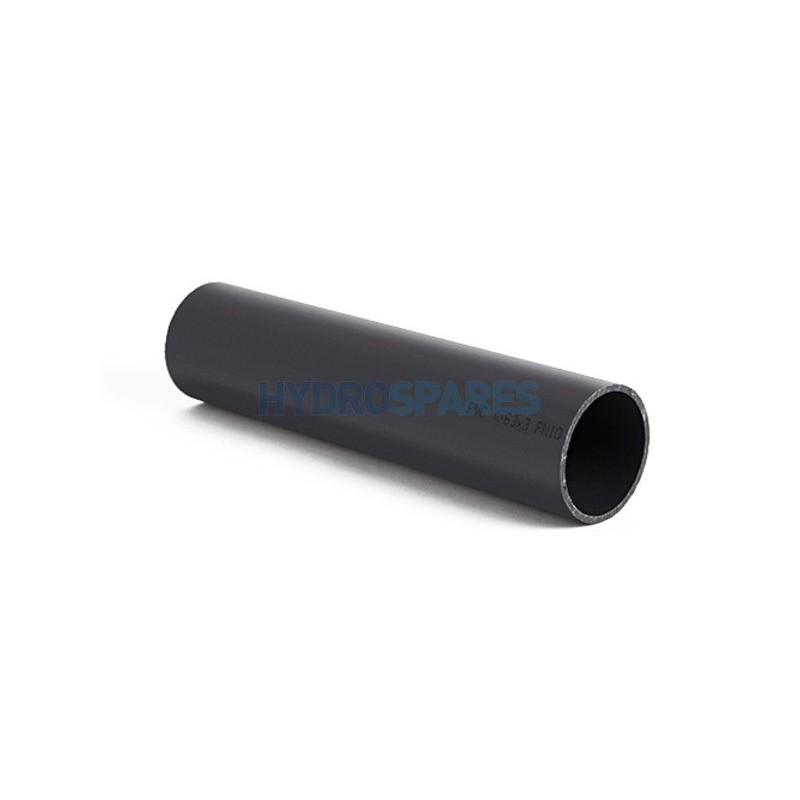 50mm Rigid PVC Pipe PN10 Grey 2m 10Bar