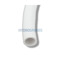 24.5mm Flexible Braided PVC Pipe White 1m 24.5mm ID (for V Jets)